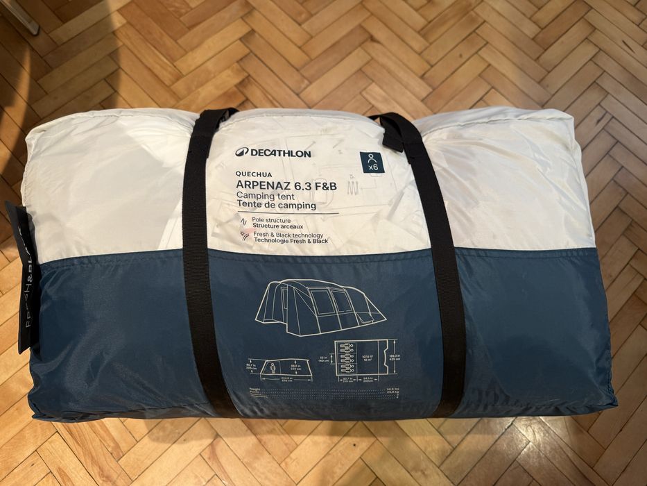 Namiot kempingowy Quechua Decathlon Arpenaz 6.3 fresh & black