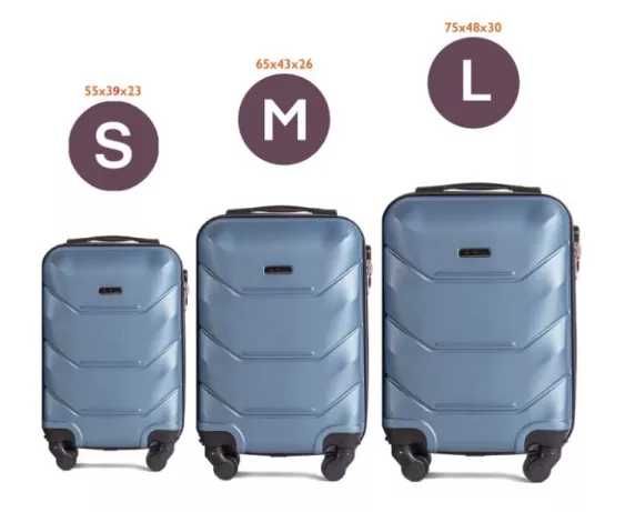 Дорожня валіза з полікарбонату 3 розміри Чемодан Сумка на 4х колесах