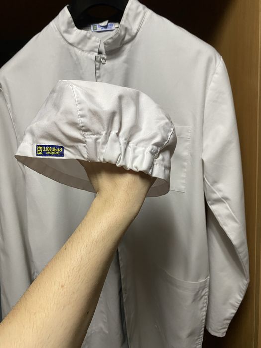 Білий халат чоловічий швецька марка