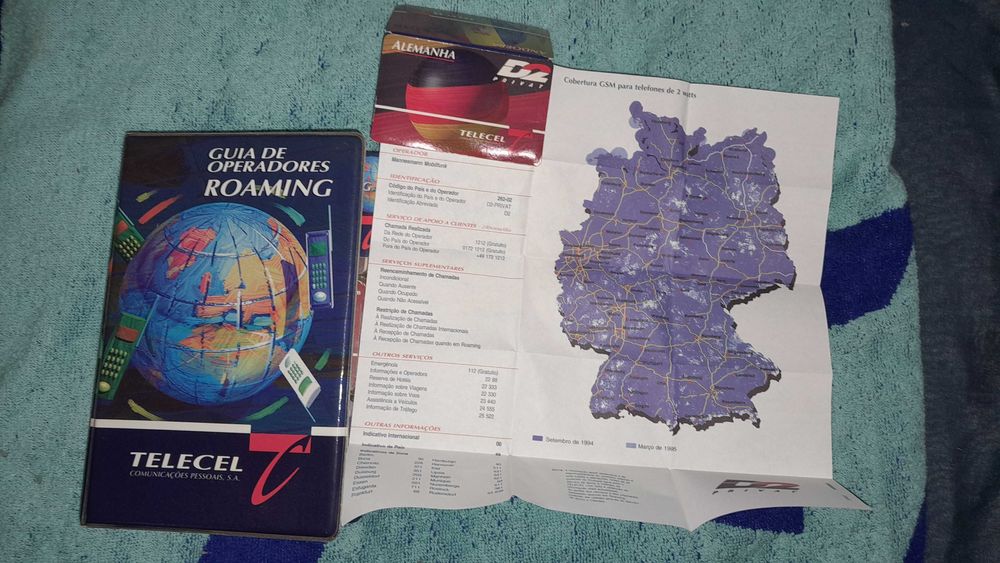 Guia de Operadores Roaming da TELECEL do ano de 1996