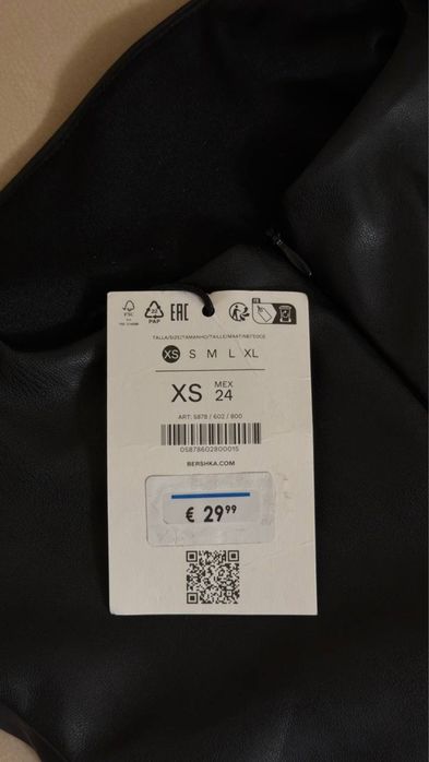 Сукня міні Bershka з екошкіри