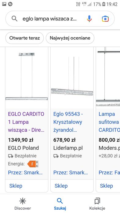 Sprzedam lampa wisząca led kryształ podświetlany,  nowa okazja !