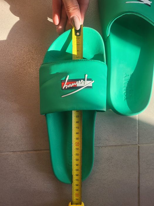 Zielone Klapki Tommy Hilfiger 41