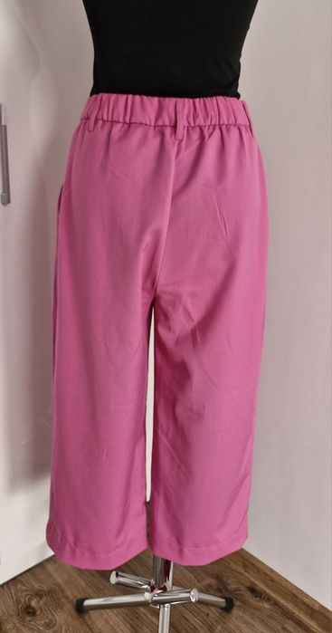 Spodnie różowe szerokie 7/8 H&M Divided 40