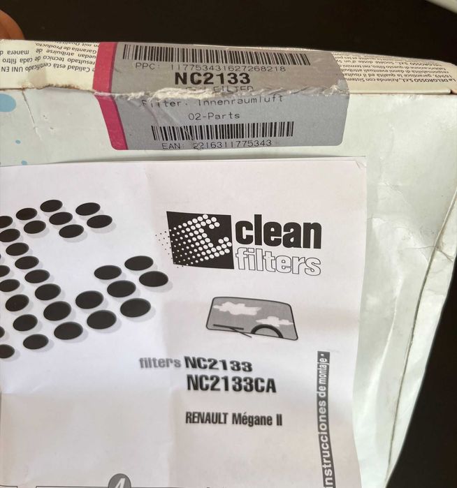 Filtro Ar habitaculo Renault Megane II - NOVO