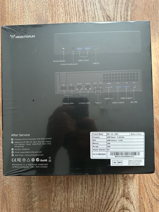 Minisforum MS-A2 Ryzen 9 9955HX – NOWY, NIEOTWIERANY (barebone)