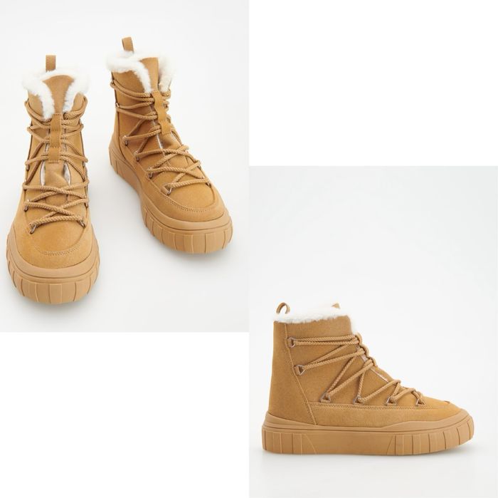 Зимові чоботи 37 reserved натуральна замша гірчичні черевики руді