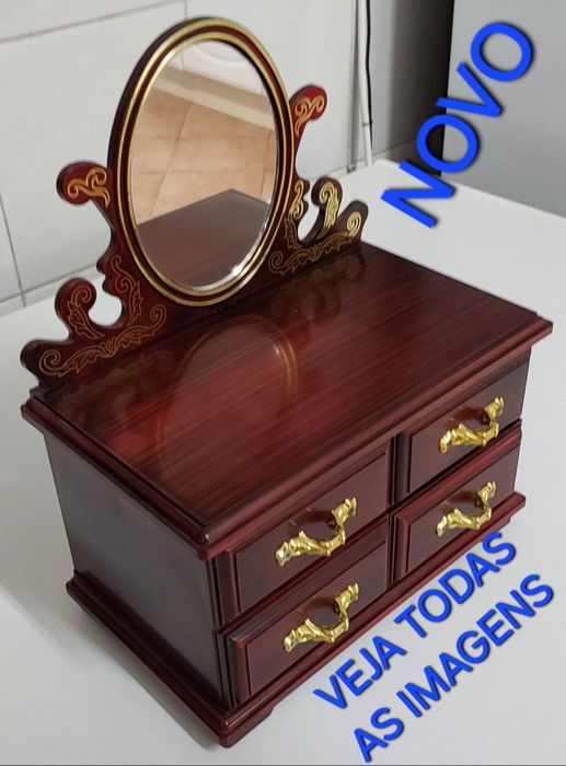 GUARDA JÓIAS VINTAGE,NOVO.MÚSICA E BAILARINA DANÇA.Casa,Quarto,Jóias.