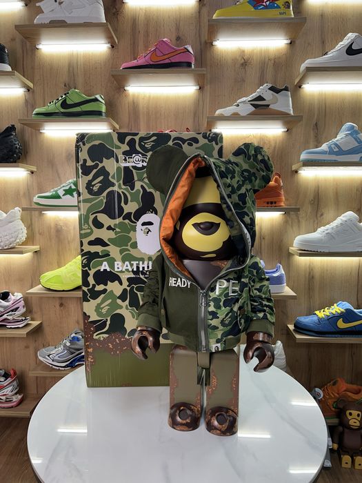 Колекційна Фігурка Medicom Bearbrick x Bape x Readymade 1000% (70 см)