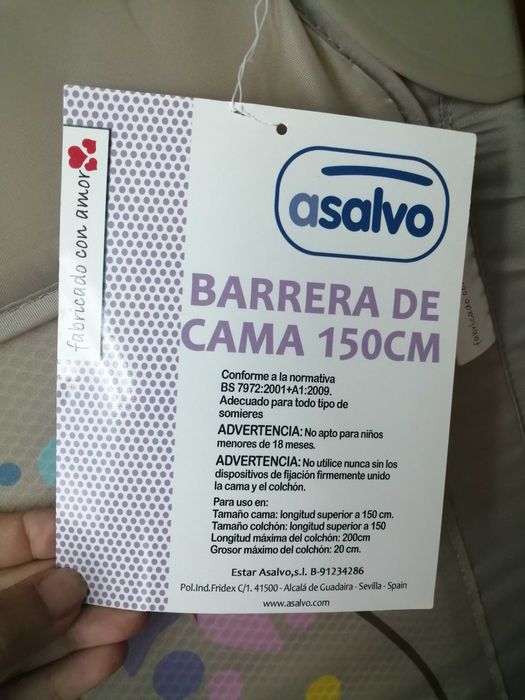 Barreira para cama - a estrear