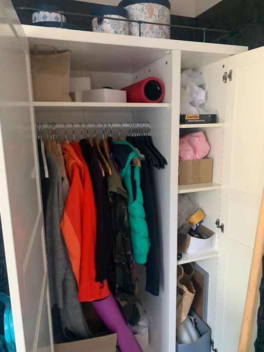 Szafa na ubrania biała ikea Hemnes