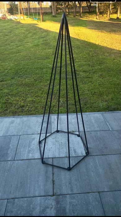 Metalowa choinka efekt 3D czarny mat duża 102 cm do własnej aranżacji