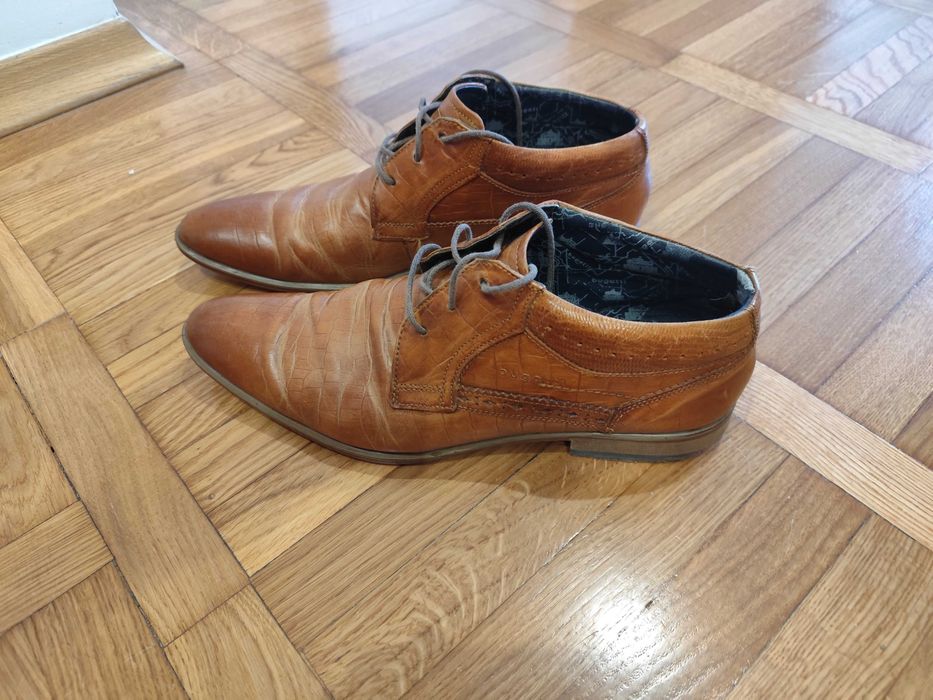 Buty męskie skórzane brązowe Bugatti 44