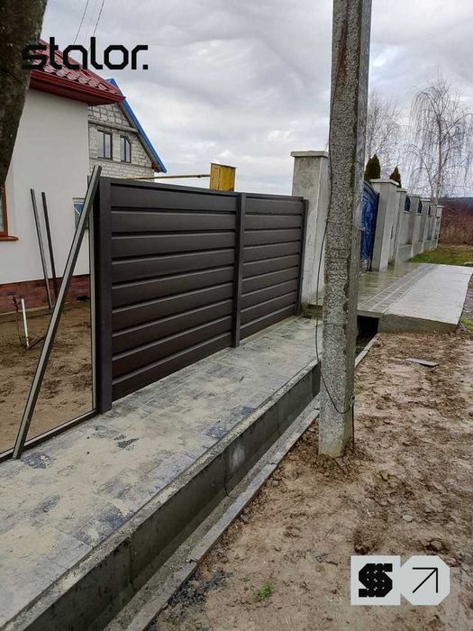 Розпашні та відкатні ворота. З профнастилу. Львів
