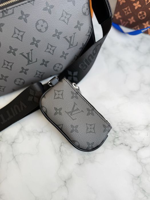 Сумка мужская серая Louis Vuitton trio чоловіча луі вітон сіра