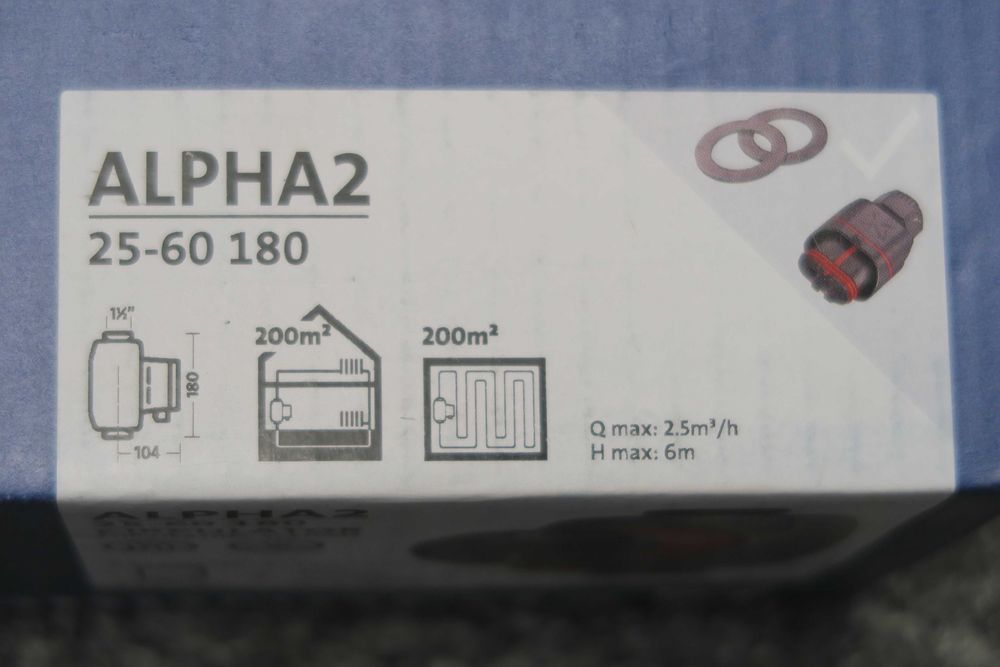 NOWA pompa obiegowa Grundfos ALPHA2 25 - 60 180 model E, autoadapt