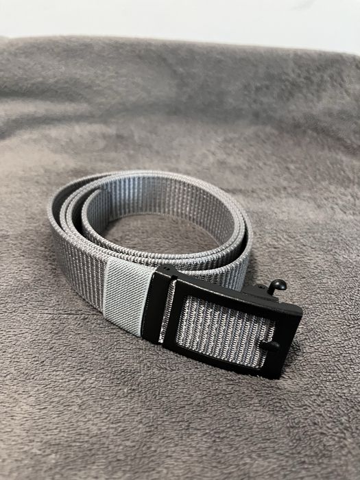 Pasek męski elegancki szary