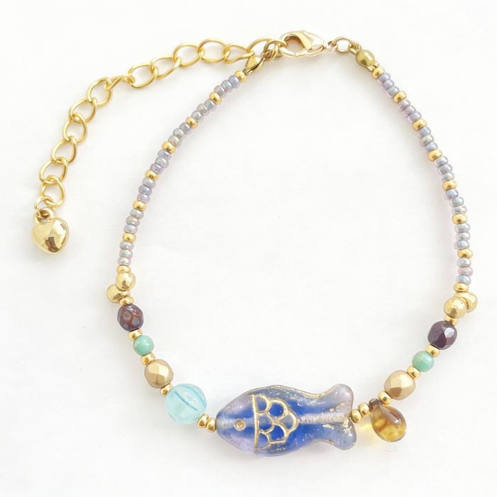 Pulseira de vidro checo