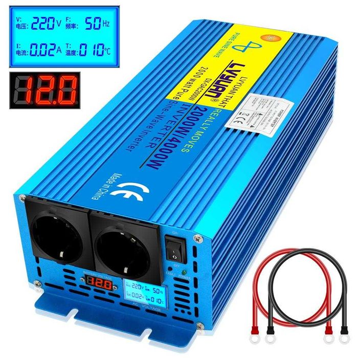 (NOVO) Inversor 12V - 220V 2000/4000W ONDA PURA