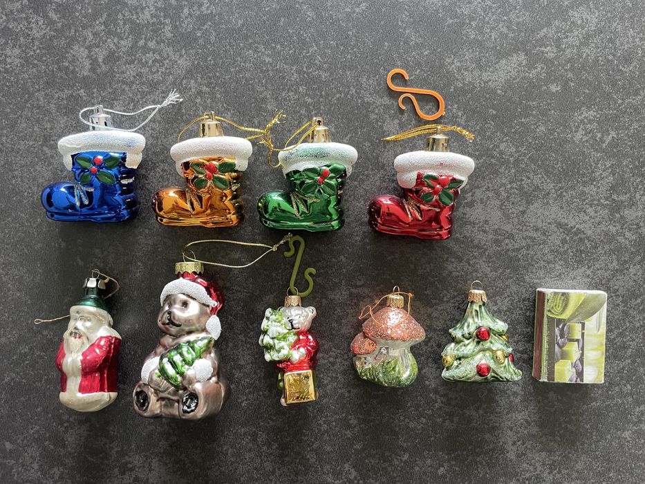 Kolekcjonerskie bombki PRL ozdoby szklane i inne vintage