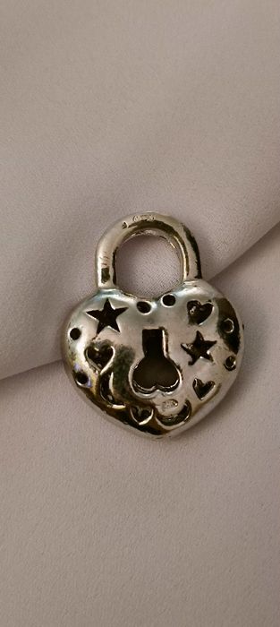 Pendente de prata coração com zirconias