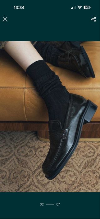 Zara buty skóra brązowe loafersy roz 40