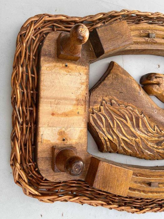 Резная вешалка 51*39см / Вешалка для одежды / Ключница /  из дерева