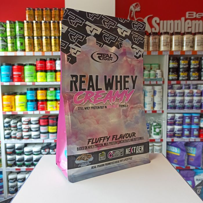 Real Pharm Whey Creamy 700g Białko WPC Szejk Białkowy Czekolada