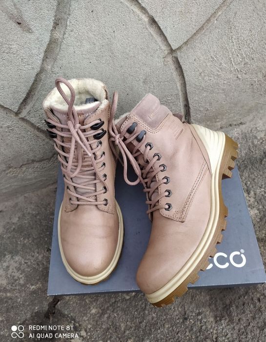 Ecco 38 ботинки жіночі зимові чоботи черевики сапоги взуття ессо