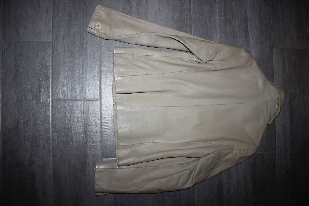 Casaco pele genuína bege senhora Usado - S - casa das peles