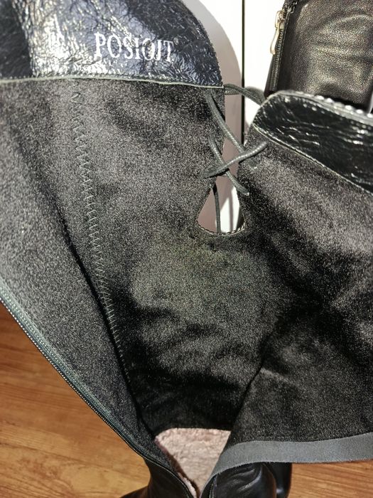 Зимові кожані сапоги