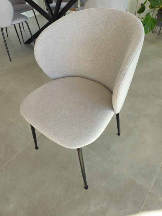 Kszesła tapicerowane szare 6szt.