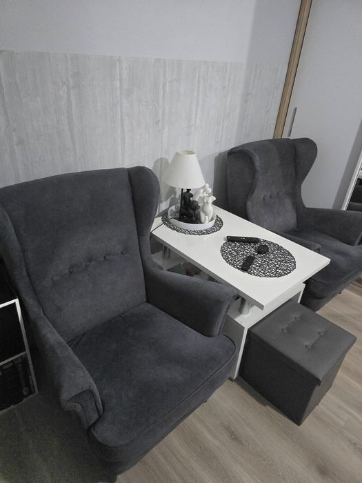 Sprzedam 2 fotele do salonu kolor antracyt odcienie szarości