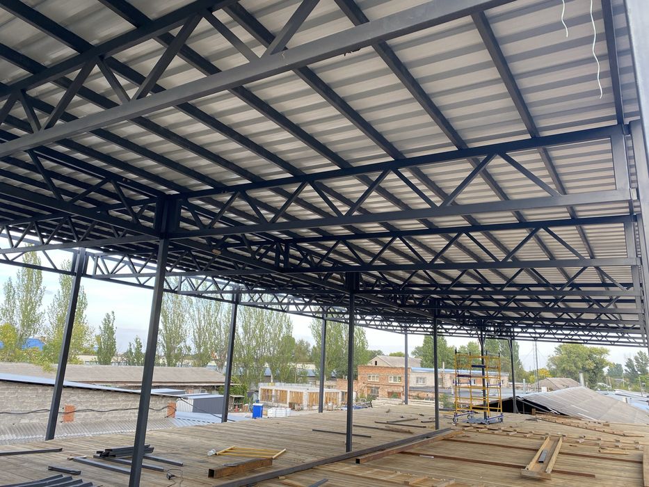 Склад. Ангар. Металлоконструкции. Кровля крыш. Бетонные работы