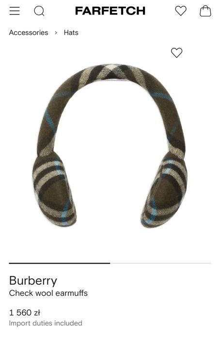 Burberry nauszniki