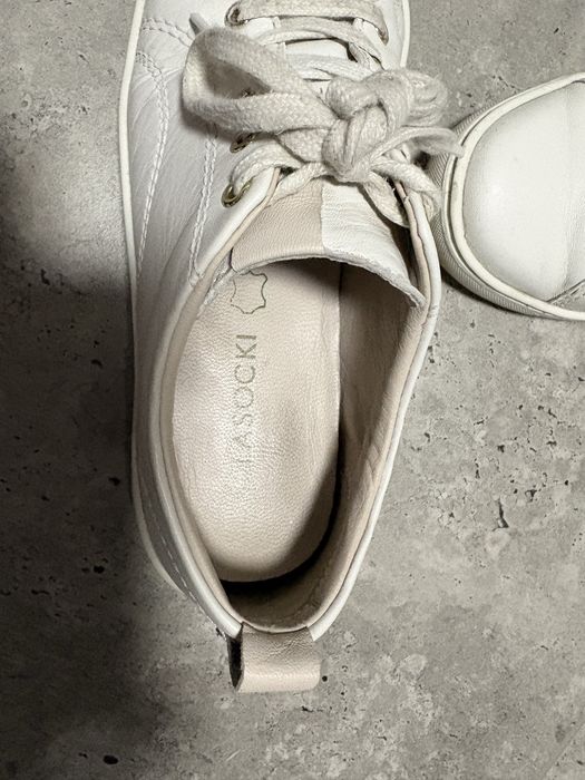 Skórzane sneakersy Lasocki białe 36 skóra naturalna