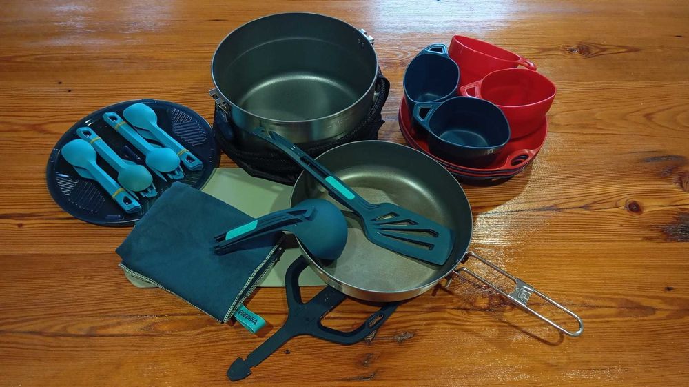 Kit Campismo Quechua 4P Arpenaz 4.2 +Cozinha +Colchão- Como Novo 1 uso