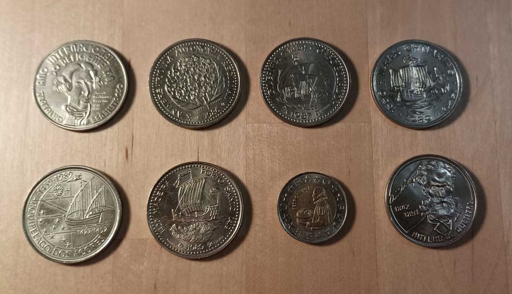 Moedas de 100 escudos da Republica Portuguesa