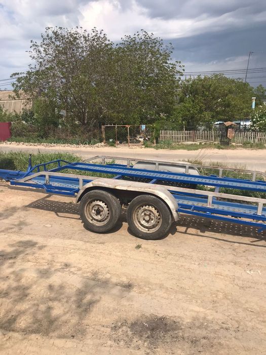 Лафет двухостный, с тормазами наката