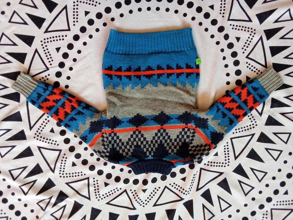 Sweter ciepły 30% wełna 92/98 MOLO