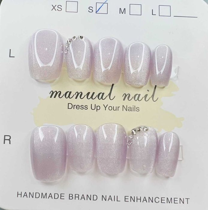 Prensa artesanal nas unhas. Brilhante e Único Reutilizável S5