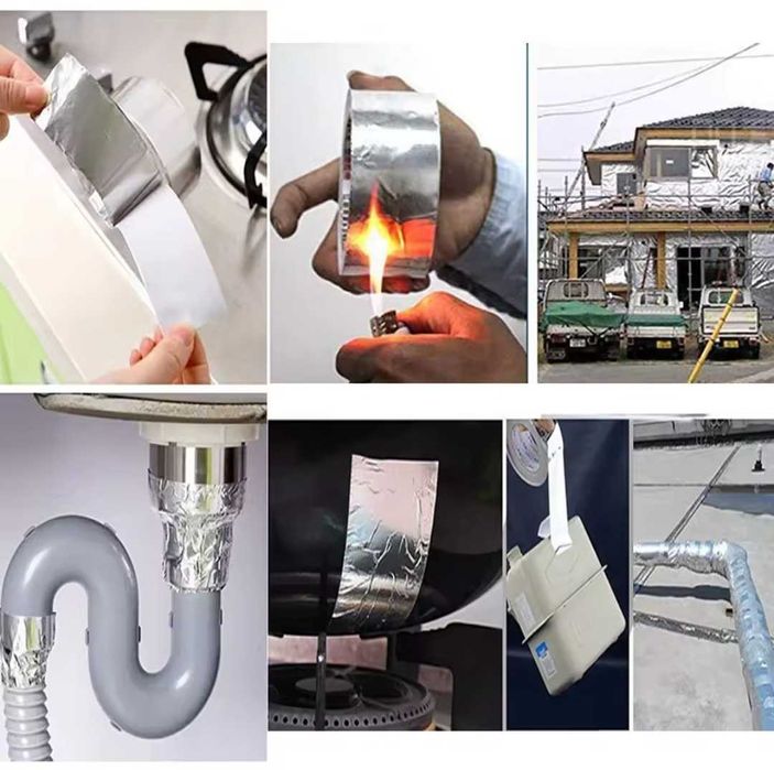 Taśma folia aluminiowa naklejana 5cm x 20m 1rol,uszczelnienie,izolacja