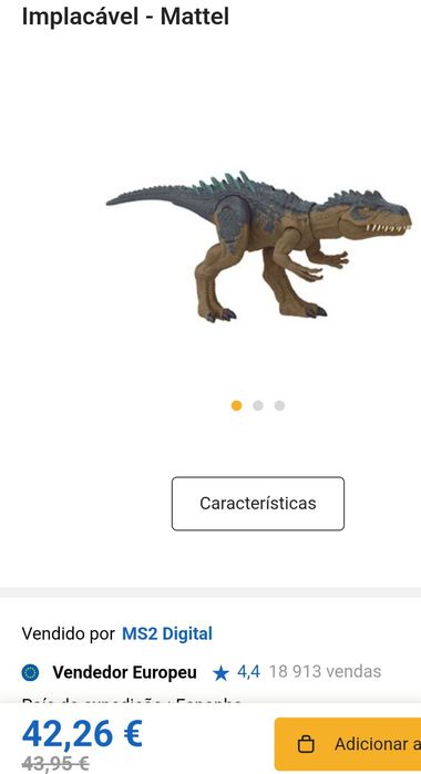 Dinossauros Allossaurus e Chasmossauro Mattel Oficiais