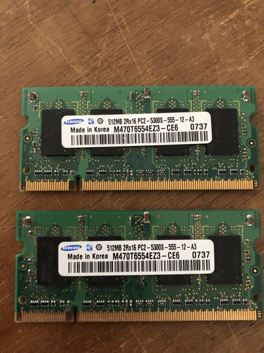 Memorias RAM 512mb e 2gb