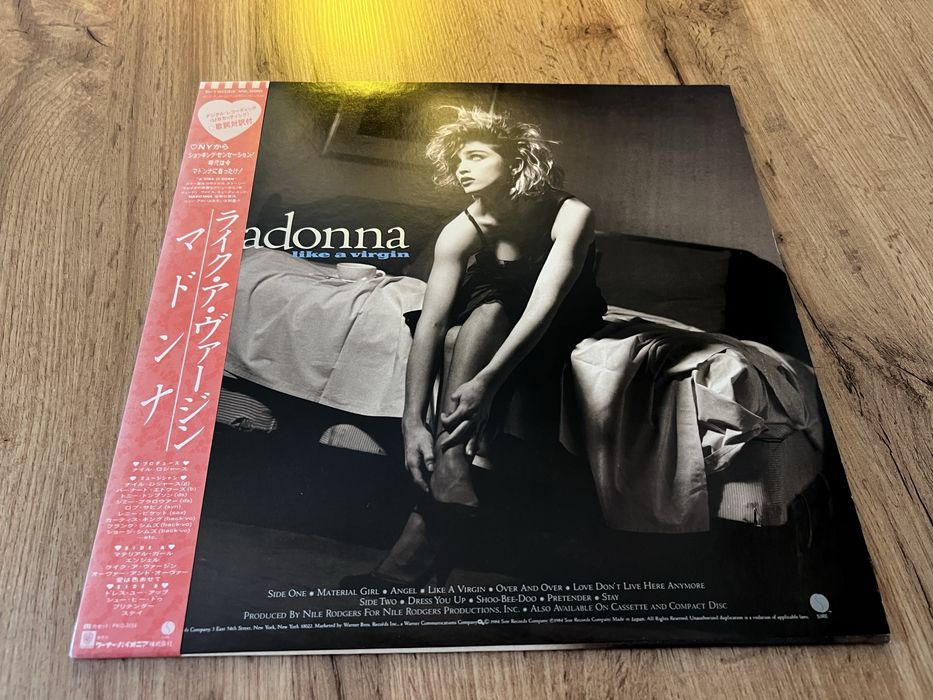 Madonna Like a Virgin Winyl LP Japan  Warner Pioneer 1984
