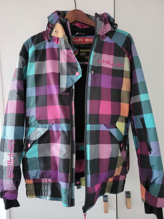 Kurtka narciarska XS cropp jak nowa krata