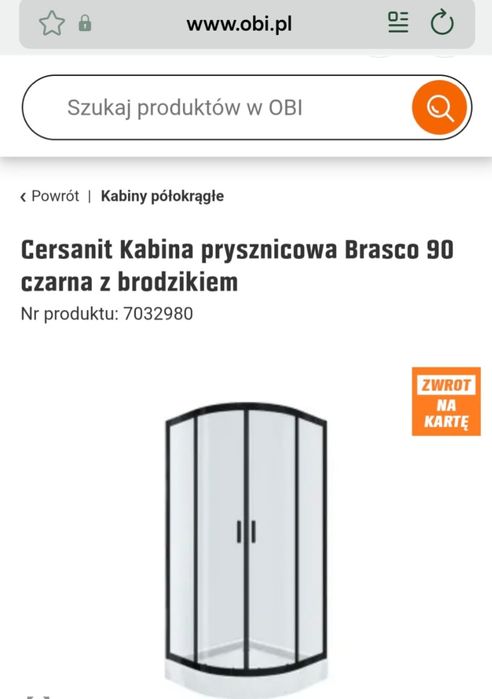 BRODZIK 90 cersanit - nowy okazja!