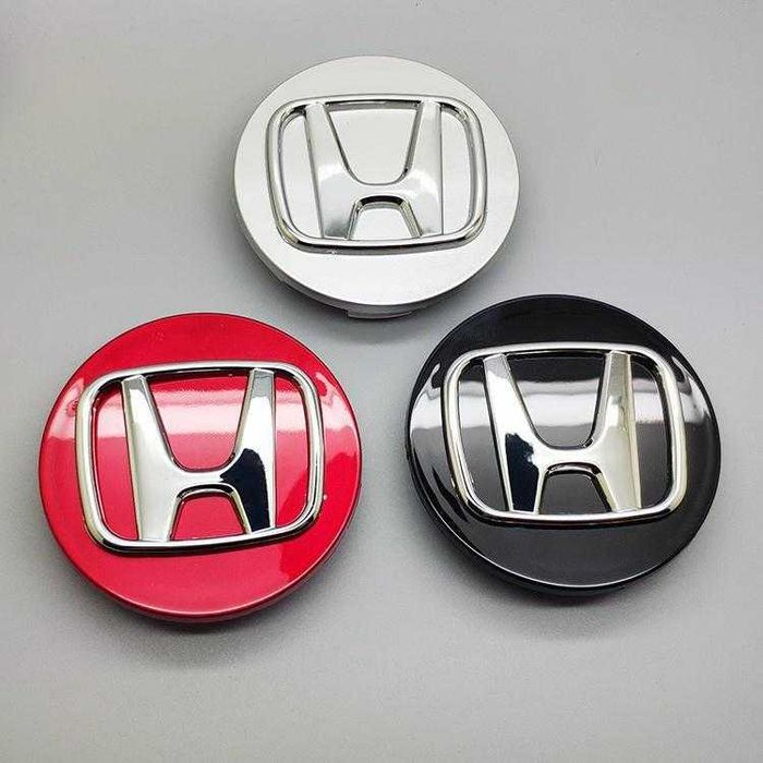 Centros/tampas de jante completos Honda com 58, 60, 65 e 69 mm