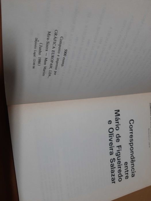 Correspondência entre Mário de Figueiredo e Oliveira Salazar