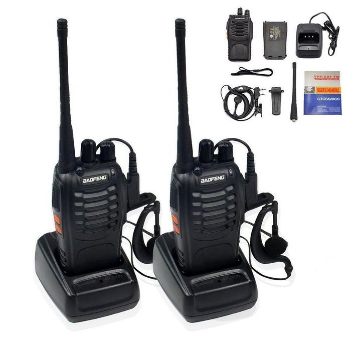 (NOVO) 2 x Rádios walkie talkies BAOFENG 888S - 400-470MHZ - Envio 24H